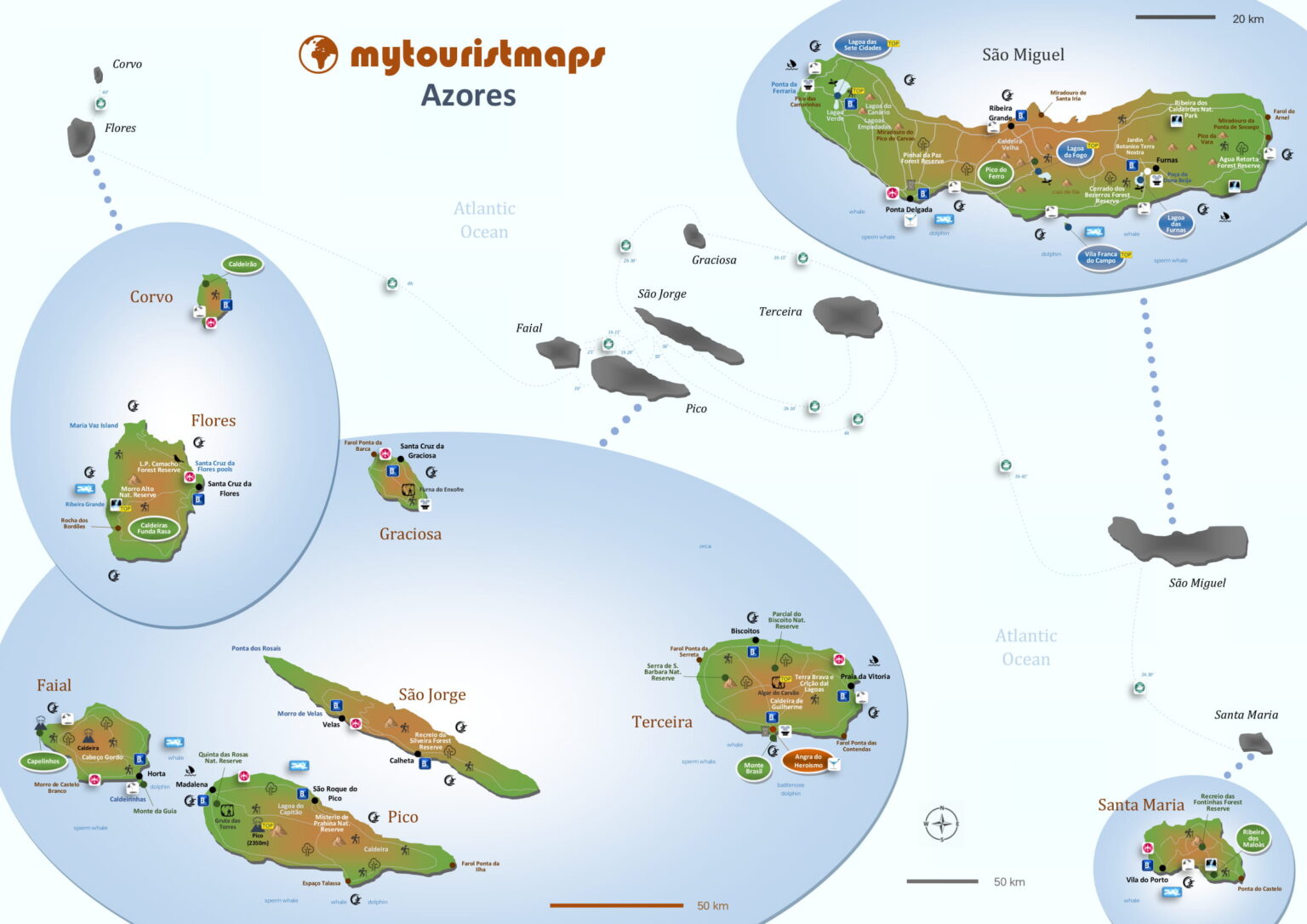 Mapa Las Azores 