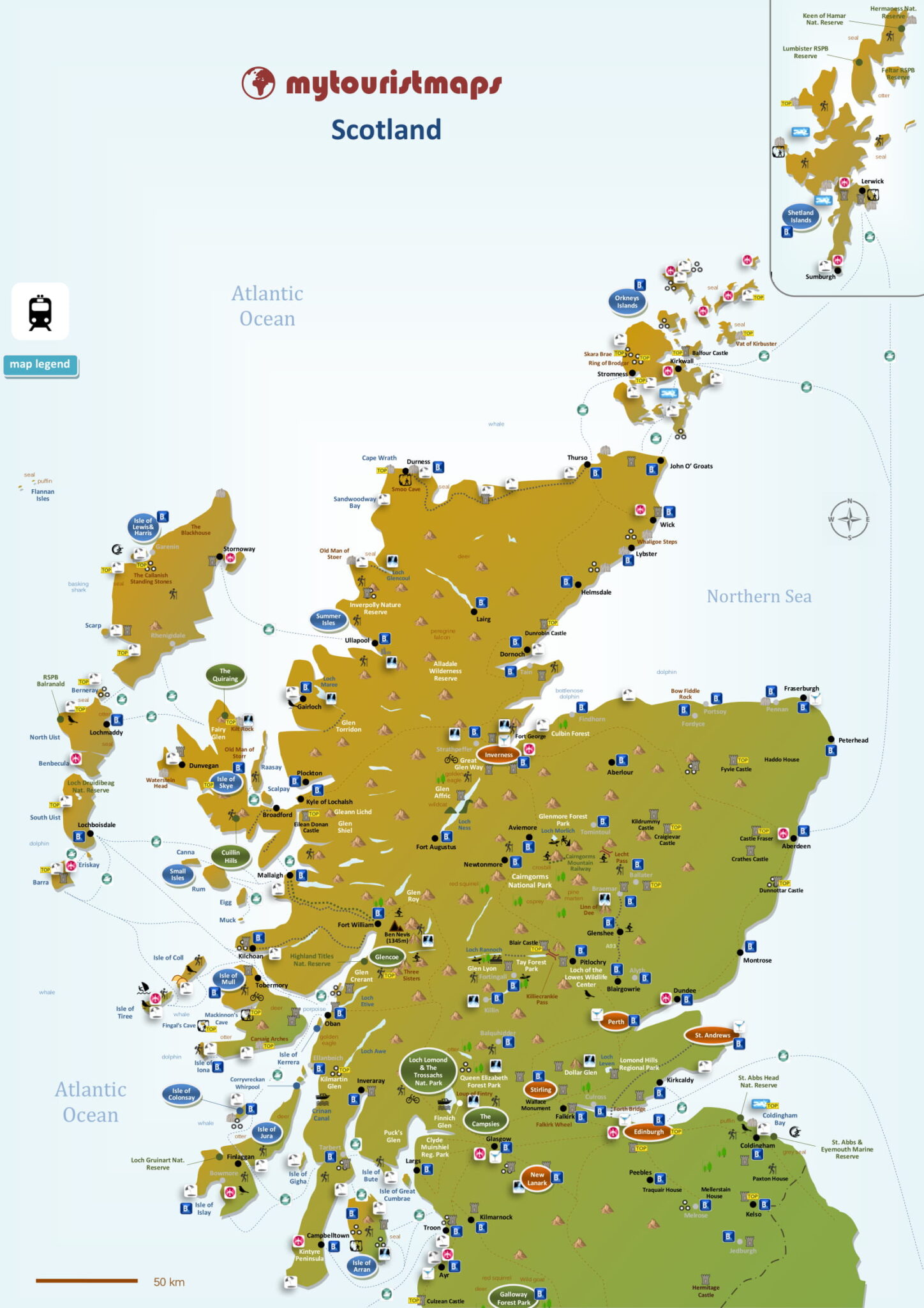 mytouristmaps.com - Interactive travel and tourist map of SCOTLAND
