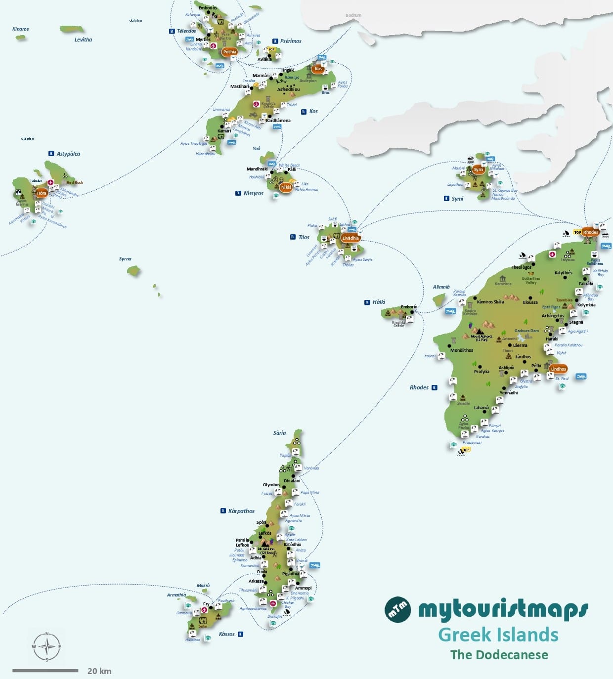 mytouristmaps.com - Interactive travel and tourist map of RHODES and ...