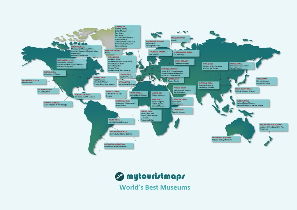 World's best museums map