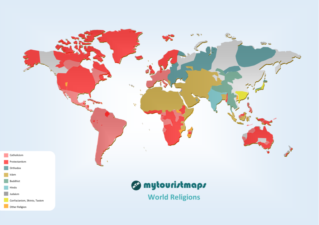 Worls Religions map