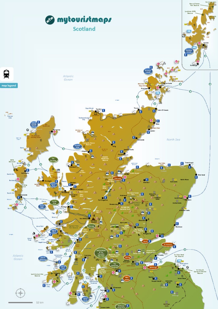 Tourist map of Scotland
