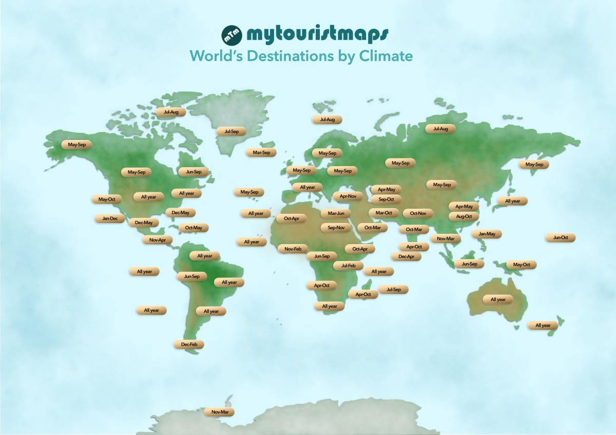 World’s Destinations by Climate